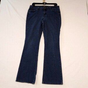 L.E.I. Chelsea Low-Rise Size 11 Juniors 32x31 Stretch Jeans Embroidered Pockets